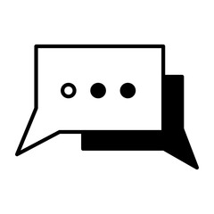 Chat message icon. Speak icon. Dialog, chat speech bubble. Vector illustration. Stock image. 