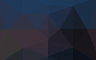 Fototapeta premium Dark Black vector abstract mosaic background.