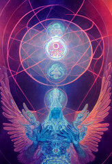 fractal background with space