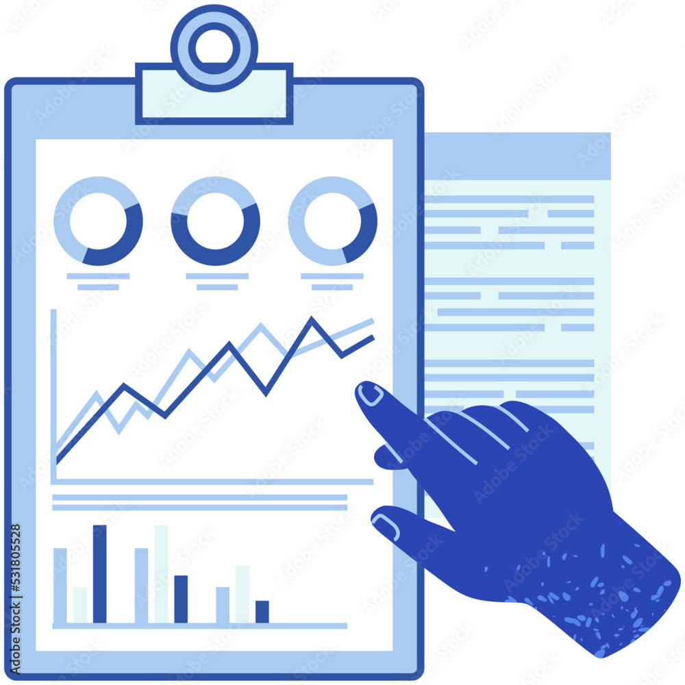 Poster infographic chart vector template. annual statistics curve graph design. market data diagrams. graph