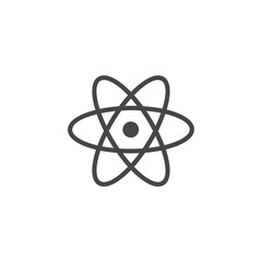science icon vector isolated. molecule symbol or atom symbol isolated. Vector illustration