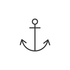 Ship anchor or boat anchor flat icon for apps and websites