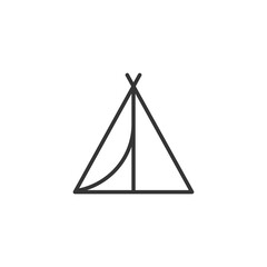 Camping tent vector icon on a white background. tent icon or logo isolated sign symbol vector illustration