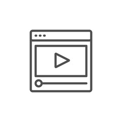 Media Player Icon. video player icon. Vector illustration EPS 10.