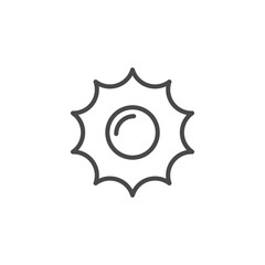 Sun icon, Sun symbol vector