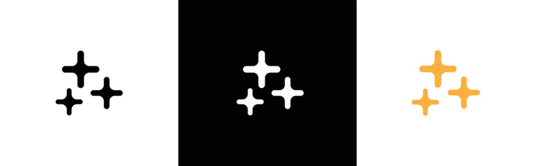 Sparkle star icon. Twinkling symbol sign, vector illustration