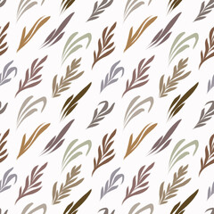 Seamless floral pattern  with flowers and leaves. Texture for wallpaper, fabric, wrapping paper.