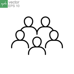 Team work, team project discussion, group interaction. Human resource management. Partnership collaboration forum. Grouping people Group icon. vector illustration. design on white background. EPS10