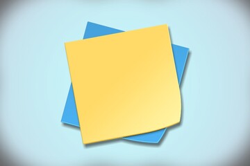 Colorful blank office sticky notes on desk