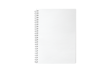 Notebook blank isolated on transparent background - PNG format.