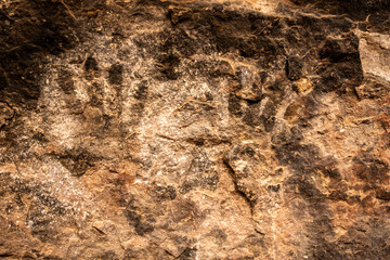 Ancient Hand Prints On The Wall of Cave Spring