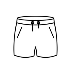 Mens swimming shorts template vector icon EPS 10. Basic clothing men symbol.... Men and boy shorts. Front view clothin. Isolated on white background. For Illustration, logo, app, web design, dev ui
