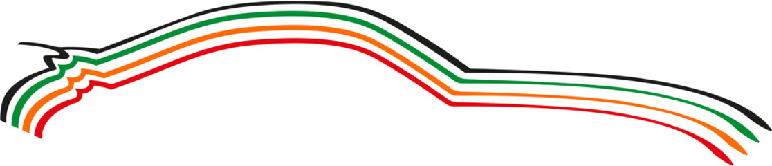 Form eines Sportwagens