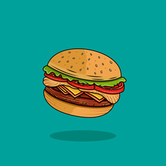 hamburger vector illustration