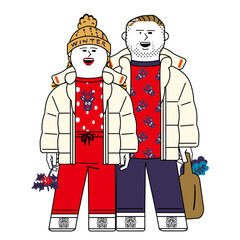 年末の男女_クリスマス