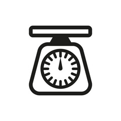 shop scale icon. Vector illustration. Stock image.