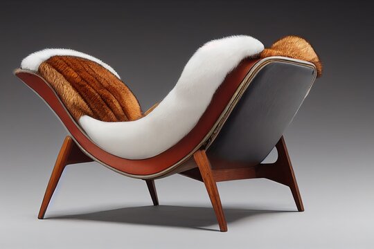 Mid Century Modern Chair 3d Illustration Render 