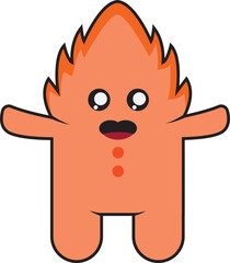 illustration vector graphic of fire boy.