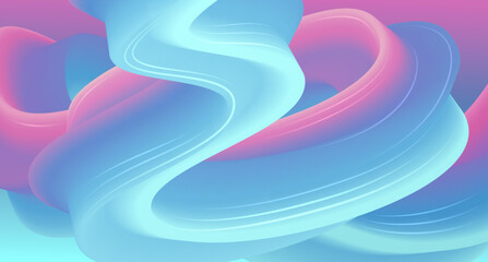 Minimalistic rainbow background. Wavy line, spiral and swirl