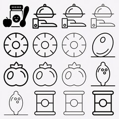 Big set of food icons