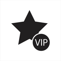 Vip star icon design. Gold Star or favorite flat icon. isolated on white background. vector illustration