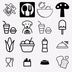 Big set of food icons