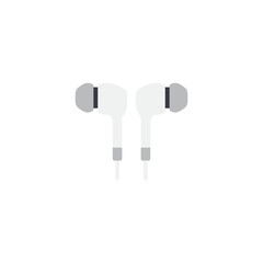 Headphones, technology icon in color, isolated on white background 