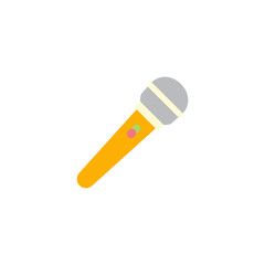 Microphone icon in color, isolated on white background 