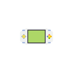 Portable gaming console icon in color, isolated on white background 