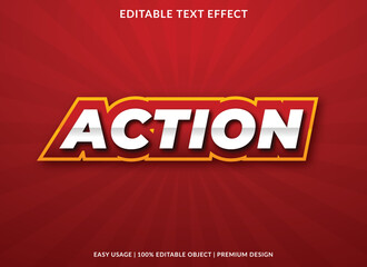 action text effect editable template use for business logo and brand