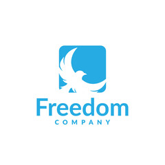 freedom logo bird concept