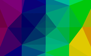 Dark Multicolor, Rainbow vector polygon abstract layout.