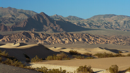 Area around the Mesquite Flat Sand Dune in Death Valley National Park, California, United States.