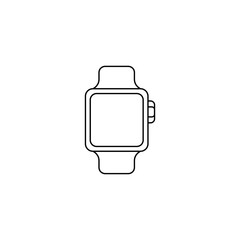 Smart watch icon in line style icon, isolated on white background