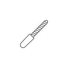 Nail file icon in line style icon, isolated on white background