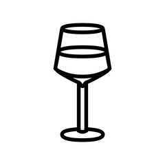 winery wine glass line icon vector. winery wine glass sign. isolated contour symbol black illustration