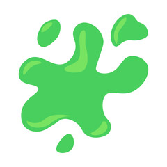 Shapes and liquid borders for design. Toxic green slime flat for web design. Cartoon slimy goo splashes, blobs and mucus drops isolated vector illustration