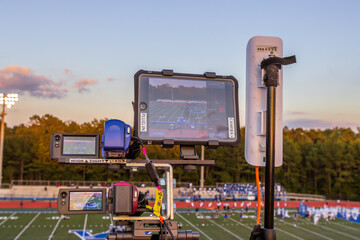 Cameras for recording and instant replay of game.