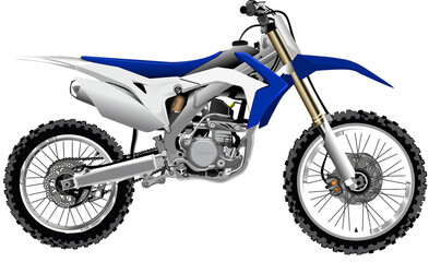 Obraz premium motocross off road motorcycle blue