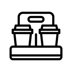 coffee beverage line icon illustration vector graphic