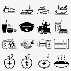 Big set of food icons
