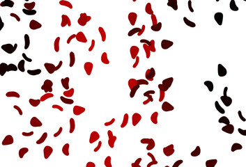 Light Red vector pattern with chaotic shapes.