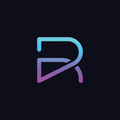 modern letter R logo design