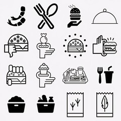 Big set of food icons