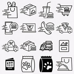 Big set of food icons
