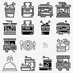 Big set of food icons