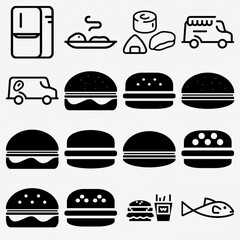 Big set of food icons