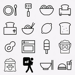Big set of food icons