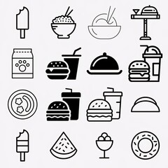 Big set of food icons