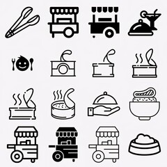 Big set of food icons